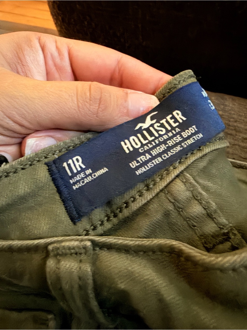 Hollister Olive Green Women's Bootcut Jeans